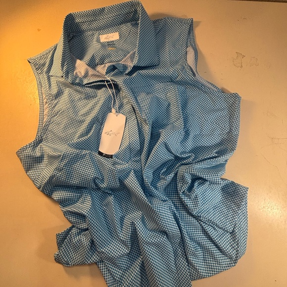 Greg Norman Collection Blue Checkered Women's Top - Picture 1 of 7